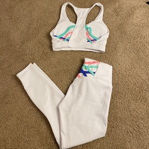 Two Piece Yoga Pants and Sports Bra Outfit